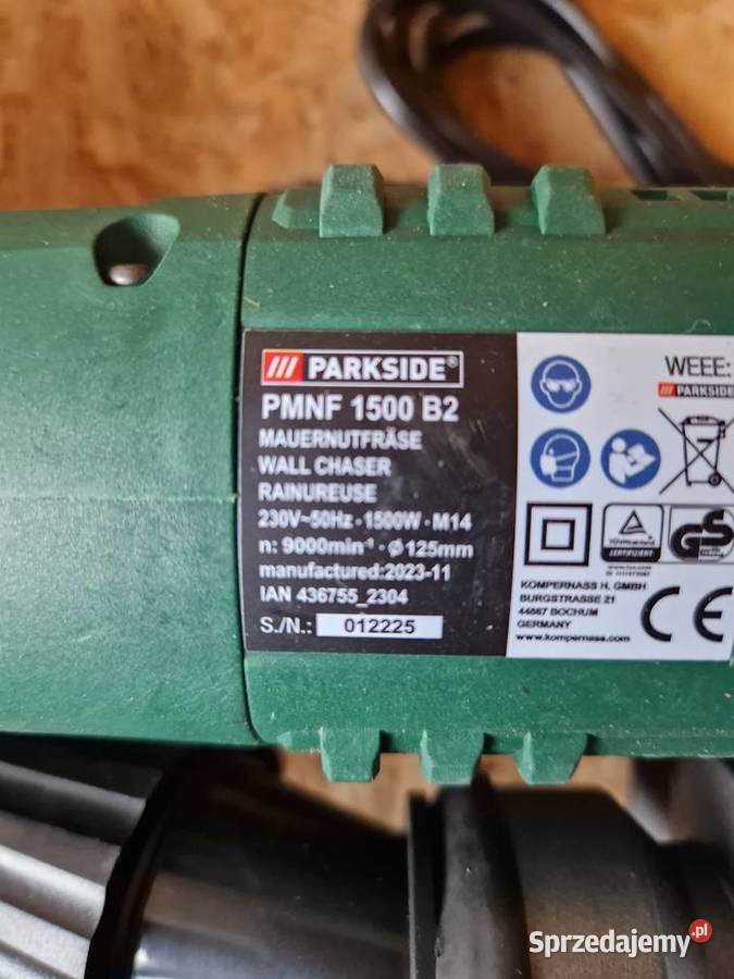 Bruzdownica 1500W PMNF 1500 B2 PARKSIDE 125mm 2 wielkopolskie Głogowa
