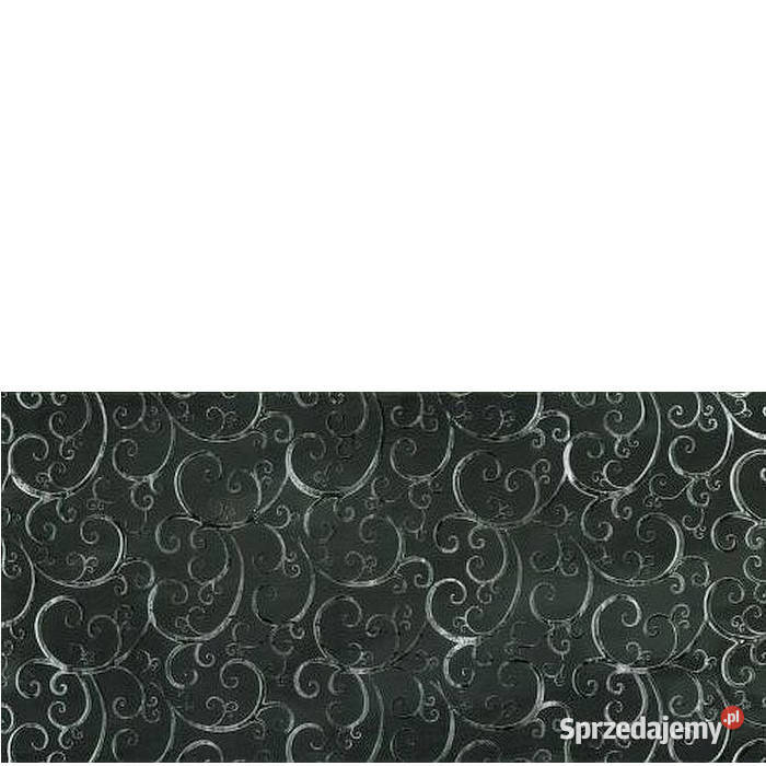 Dekor Hanabi nero Inserto Rococo 325 x 651 Białogard