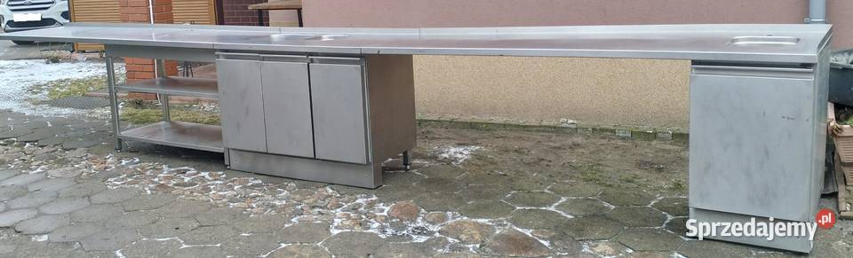 Komplet mebli gastronomicznych zlew i stół wielkopolskie Słupia Kapitulna