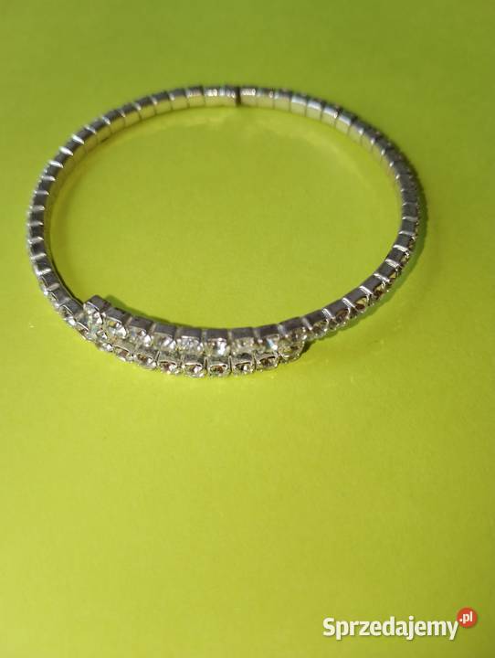 BRANSOLETKA z kryształkami rozchylana średnica 6 Złotniki