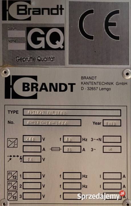 Okleiniarka Brandt Homag KDF 350C 340h Super małopolskie Gorlice