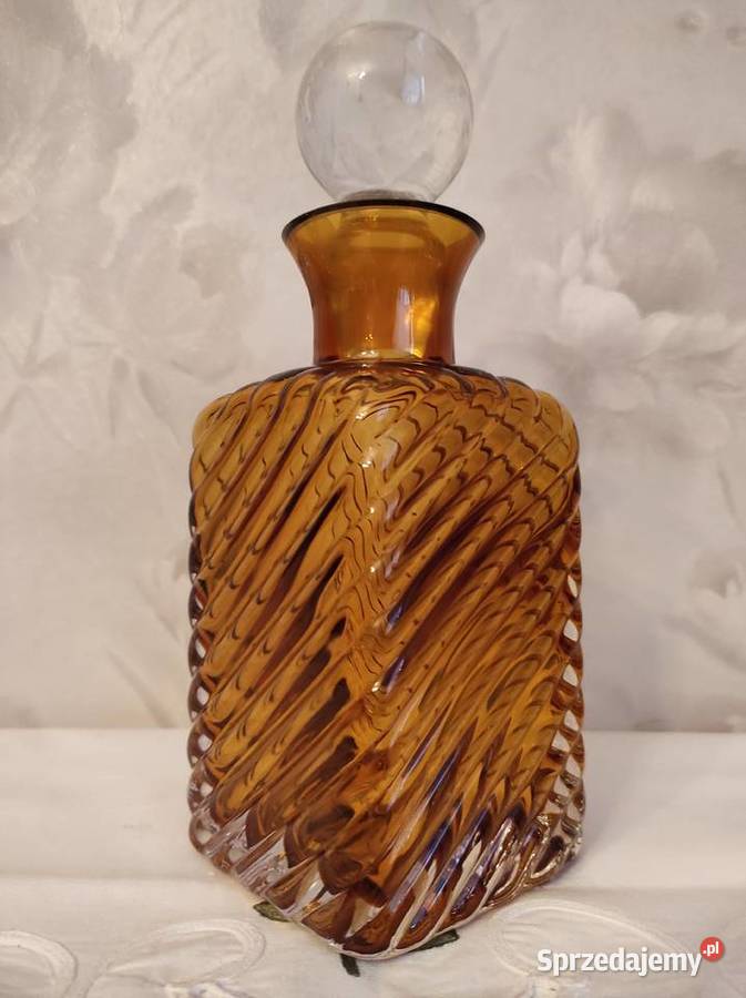 Karafka kryształowa grube miodowe szkło NOWA Białystok