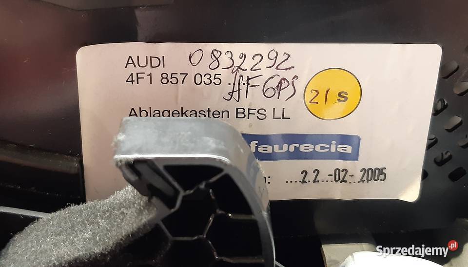 SCHOWEK PASAŻERA AUDI A6 C6 4F1857035 dolnośląskie