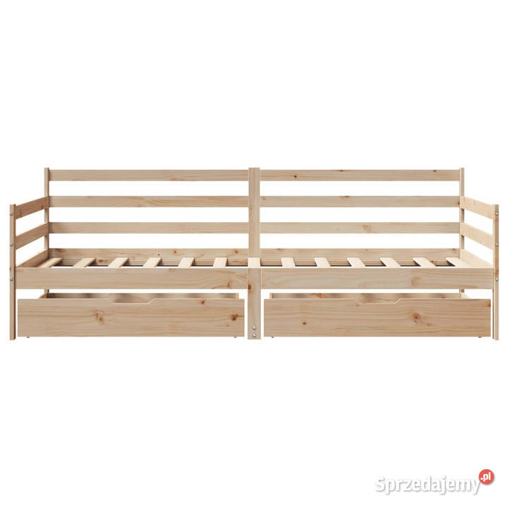 Łóżko dzienne z szufladami sosnowe 90x200 mazowieckie