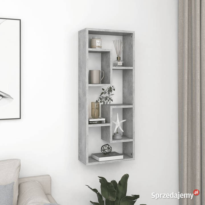 Półka ścienna szarość betonu 36x16x90 WM803015 mazowieckie