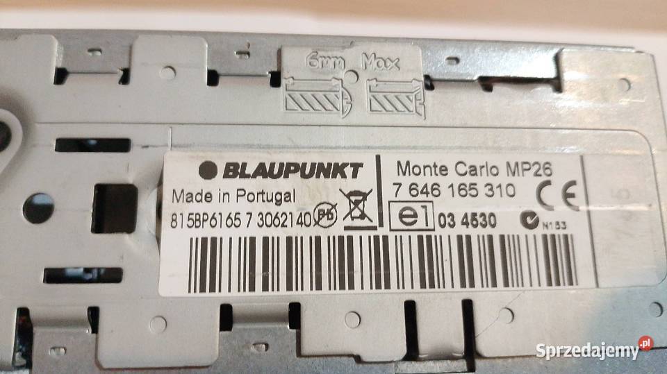 Blaupunkt Monte Carlo MP26 MP3 Lubsko