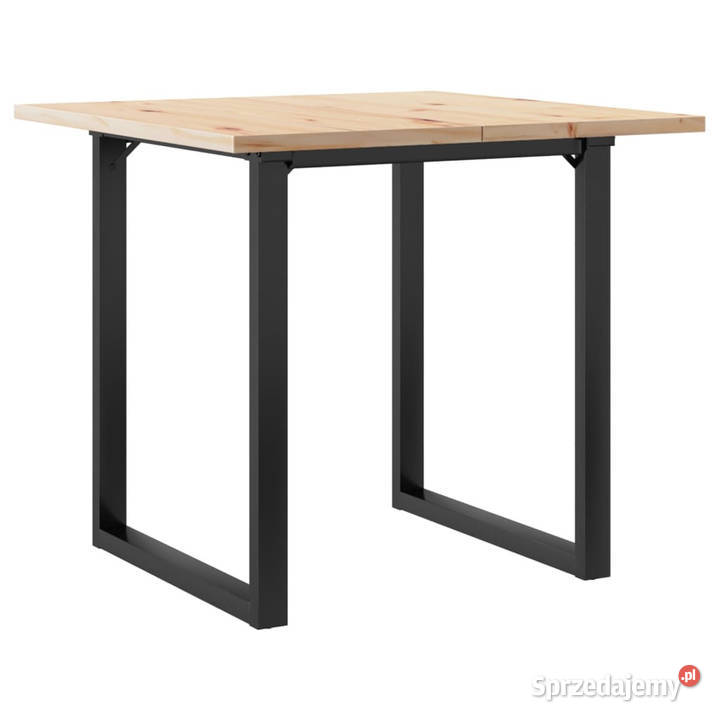 Stół jadalniany z czworokątnymi nogami 90x90x755