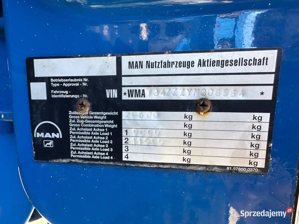 Wywrotka 4x4 z dzwigiem Man Warszawa