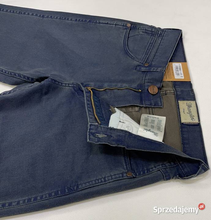Spodnie męskie Wrangler Greensboro Navy Washed Pisz