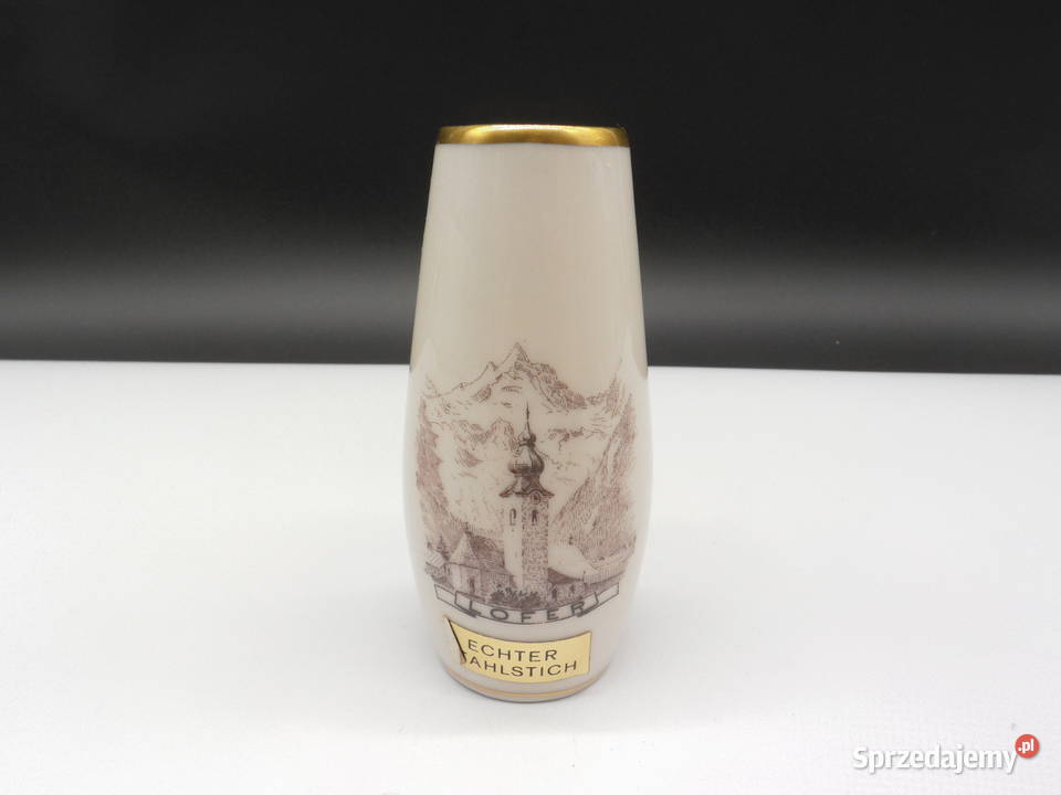 STARY KREMOWY PORCELANOWY WAZON LOFER AUSTRIA Raszków