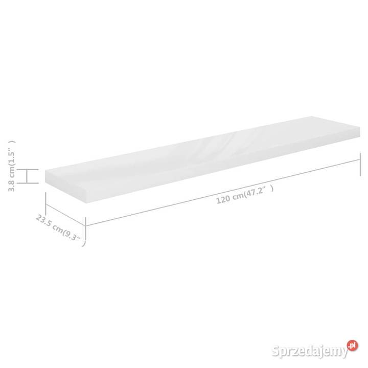 Półka ścienna wysoki połysk biała 120x235x38 MDF Warszawa sprzedam
