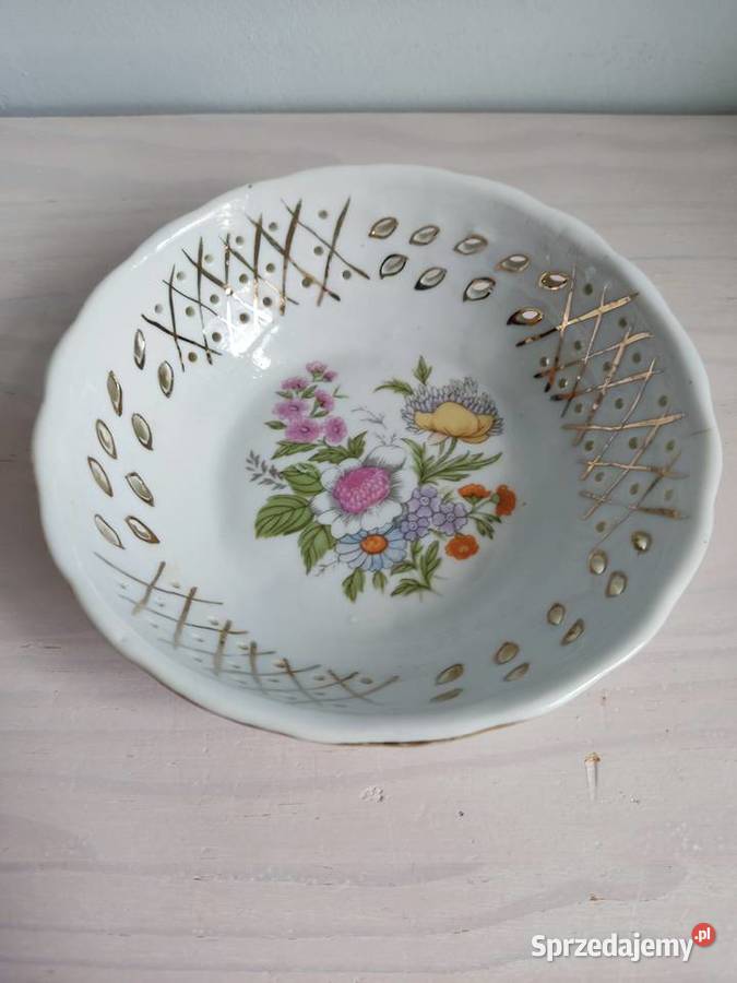 Porcelanowy ażurowy półmisek talerzyk miseczka Głuchołazy
