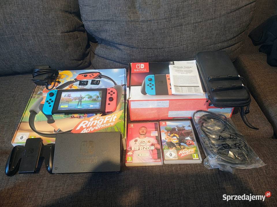 Nintendo switch duży zestaw 200gb