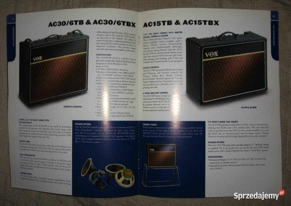 VOX Amps Catalog katalog wzmacniaczy Kępice