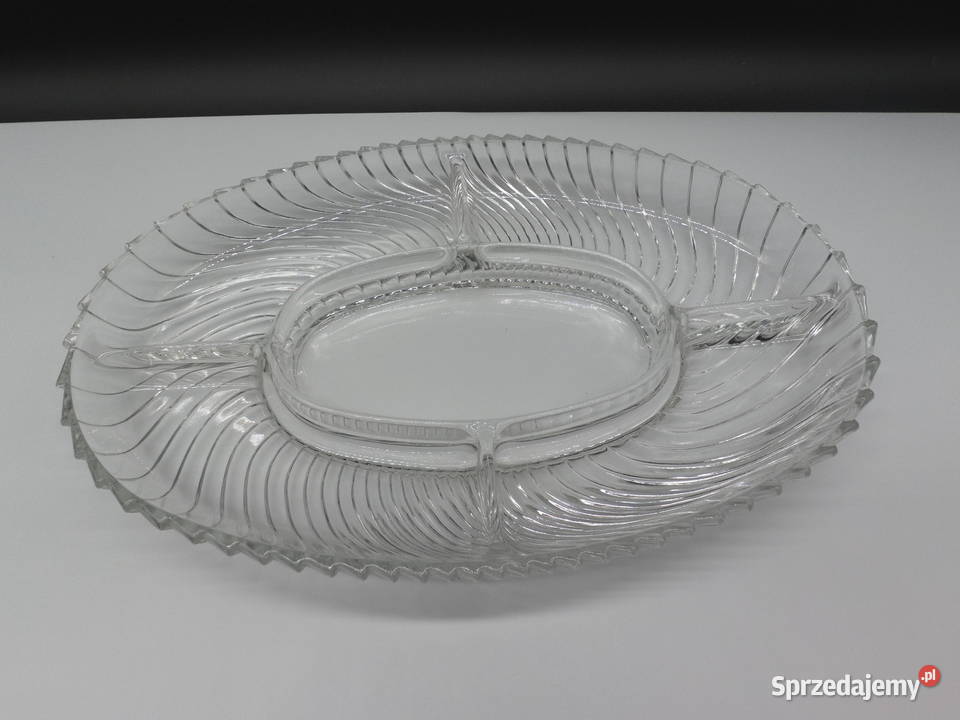 Szklana patera dzielona Kabaret