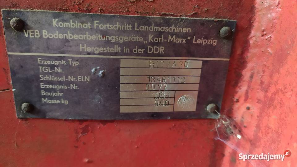 Pług obrotowy fortschritt 3 skibowy Busko-Zdrój