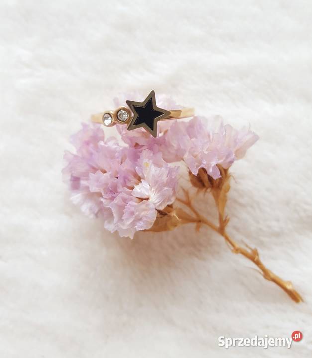 Nowy pierścionek stal szlachetna złoty kolor Szczecin sprzedam