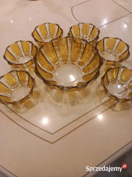 Piękny zestaw ze szkła dwubarwnego w masie Łódź sprzedam