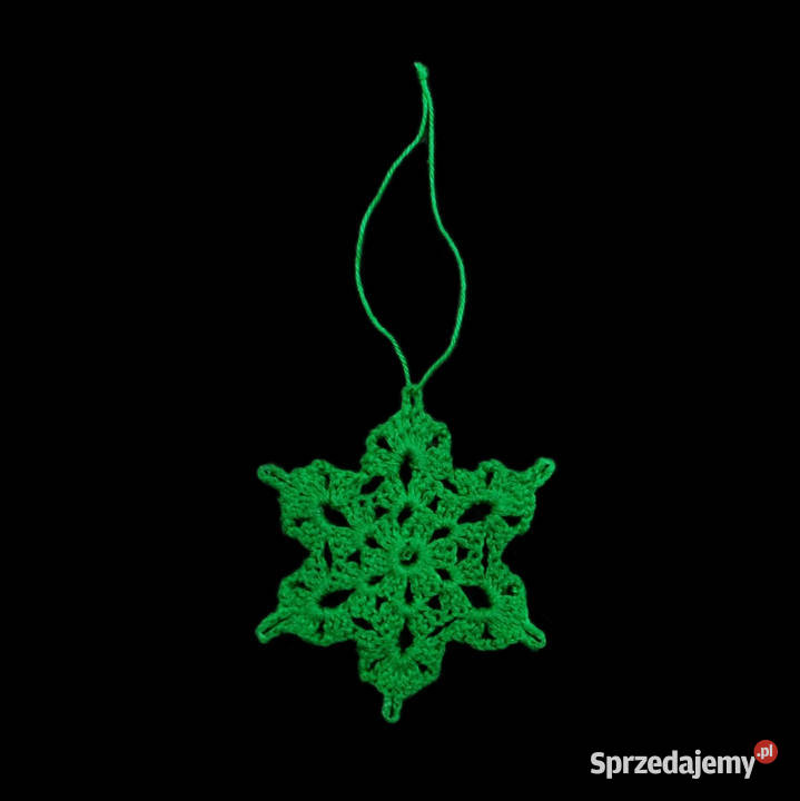 Zawieszka szydełkowa na choinkę gwiazdka 8