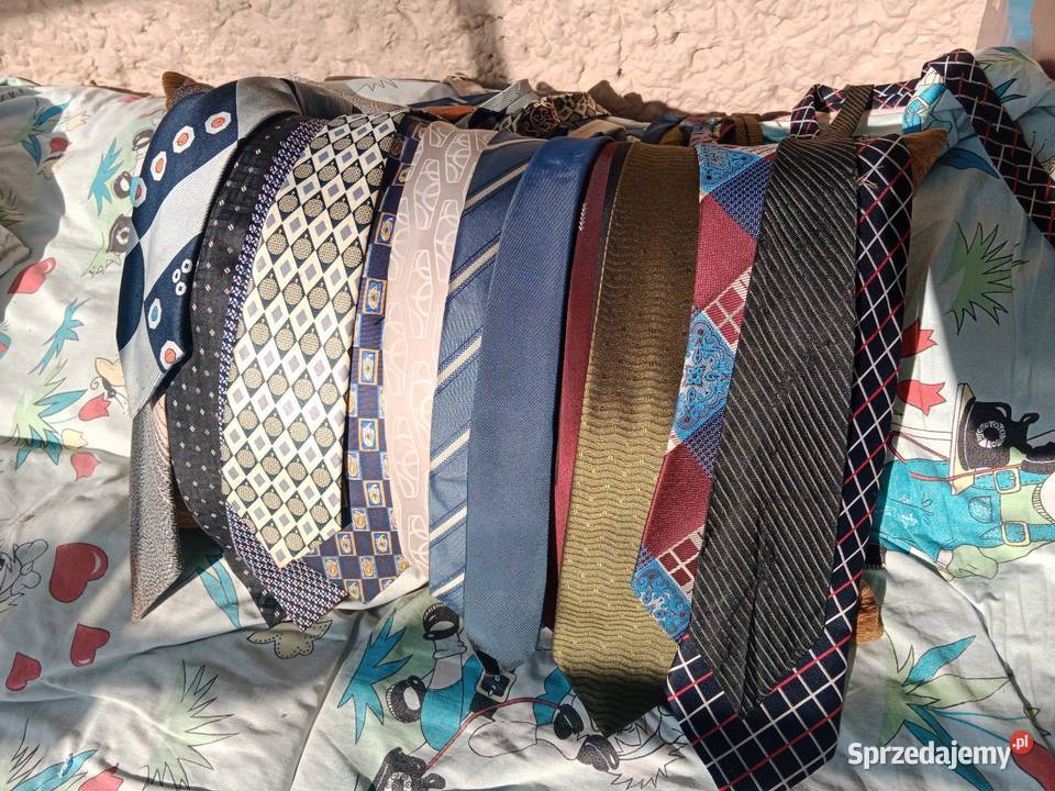 ZESTAW 14 Krawatów VINTAGE Lata 90 Krawaty śląskie Ruda Śląska