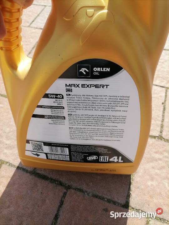 Sprzedam olej Orlen expert 5w40 4l świętokrzyskie Łatanice
