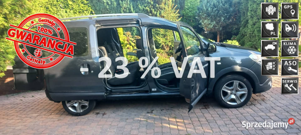 Dacia Dokker Stepway Navi Kamera cofania Salon Gdańsk sprzedam