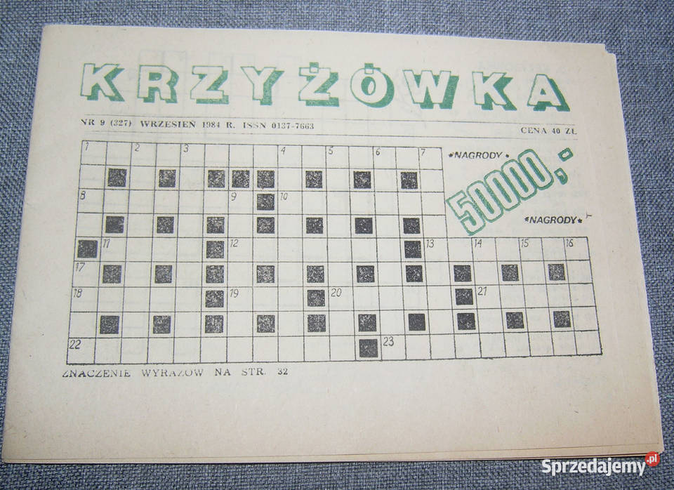czasopismo vintage Krzyżówka 1984Dvin Bartków sprzedam