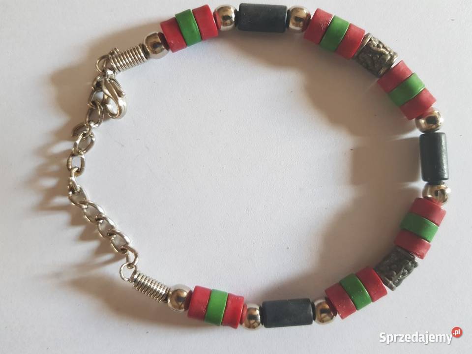 metal kamień lawa bransoletka koraliki sycylia Ozdoby Kielce