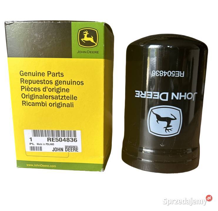 Filtr oleju silnika RE504836 Do ciągników pomorskie sprzedam