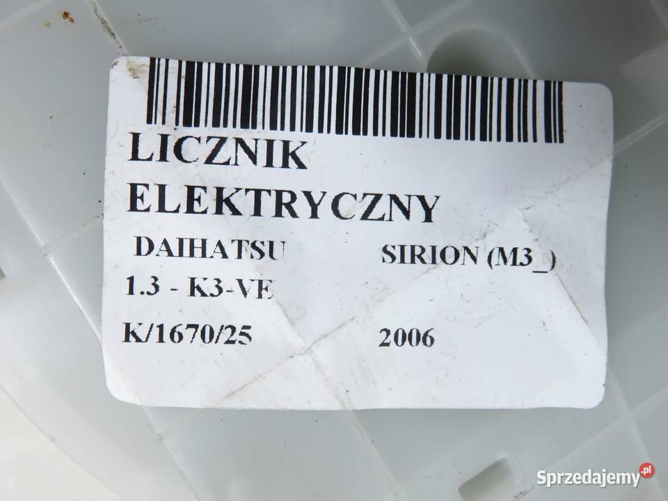LICZNIK DAIHATSU SIRION M3 13 K3VE 83800B1101 osobowe sprzedam