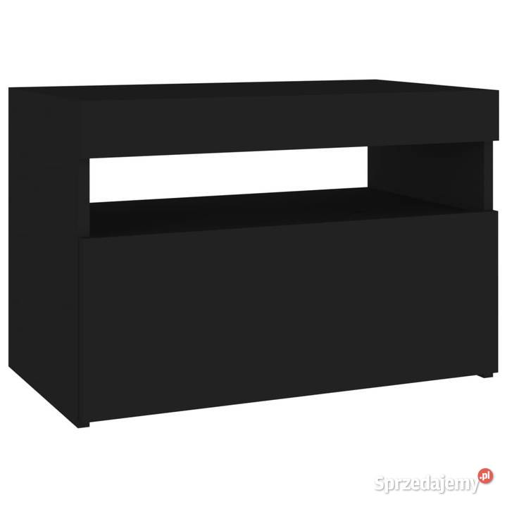 Szafka nocna z oświetleniem LED czarna 60x35x40 mazowieckie Warszawa