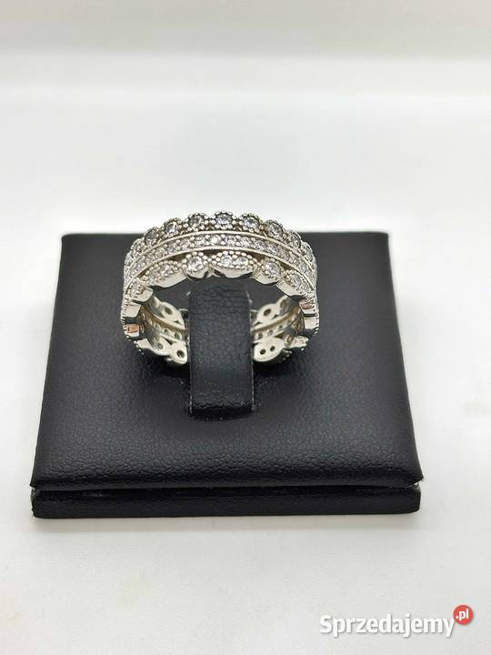 Nowy Srebrny Rodowany Pierścionek 665g Rozmiar Elbląg