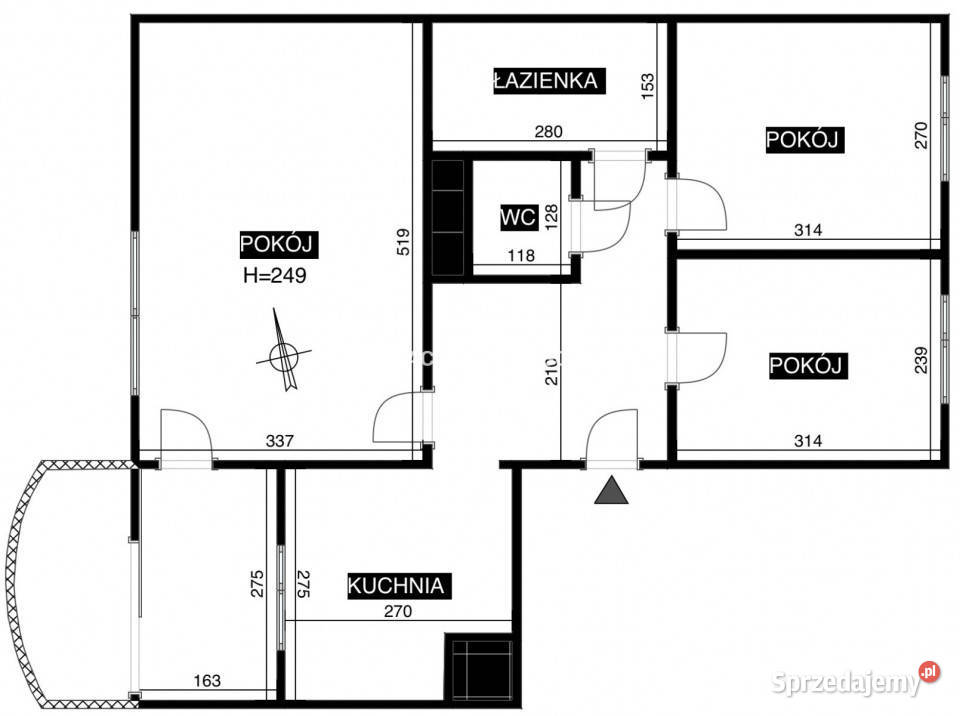 Mieszkanie Kraków 544m2 3pokojowe