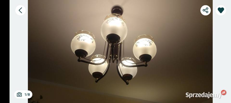 Żyrandol i kinkiet vintage