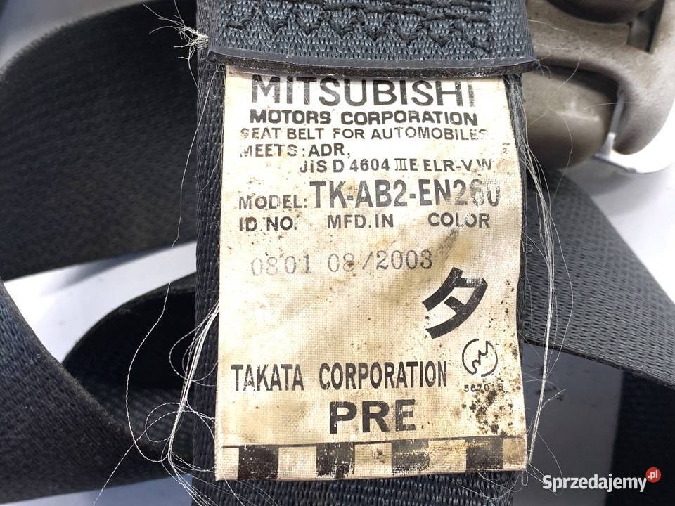 PAS BEZPIECZEŃSTWA LEWY PRZÓD MITSUBISHI sprzedam