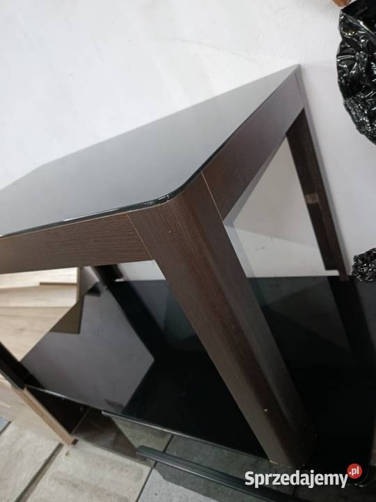 Zestaw ze szklanymi blatami RTV stolik Debrzno