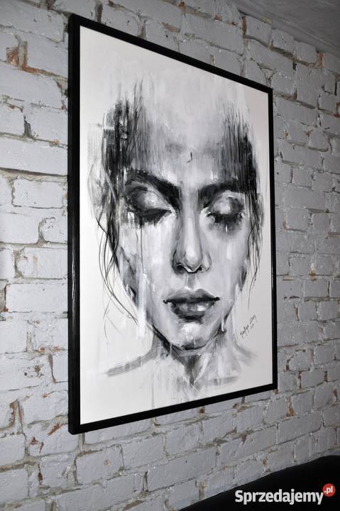 Duży nowoczesny obraz abstrakcja do salonu Warszawa