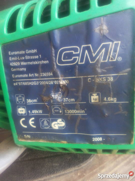 Piła spalinowa CMI CBKS 38 małopolskie Grzechynia