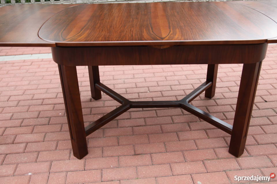 Stół stary artdeco rozkładany zgrabny okazja Swarzędz
