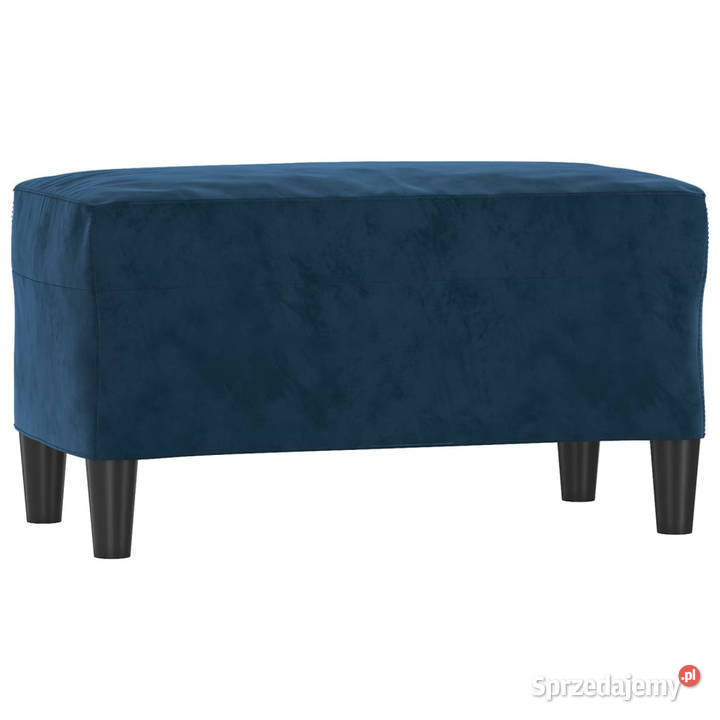 Ławkaniebieski 70x35x41 tapicerowana aksamitem Warszawa