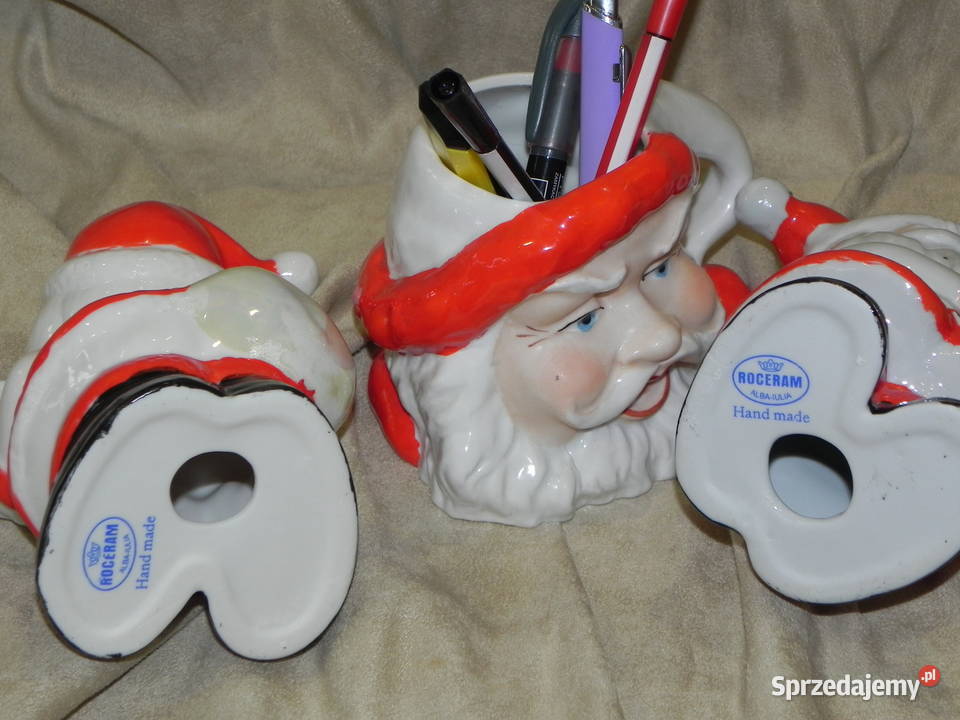 Porcelana na święta Mikołaj Śnieżynka ozdoba Porcelana i szkło