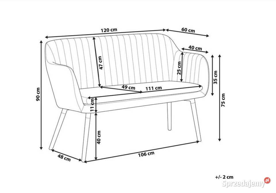Beliani Sofa Kanapa 2Osobowa Welurowa Czarna Meble sprzedam