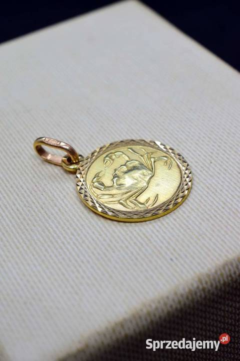 ZŁOTA ZAWIESZKA ZNAK ZODIAKU RAK Kołobrzeg