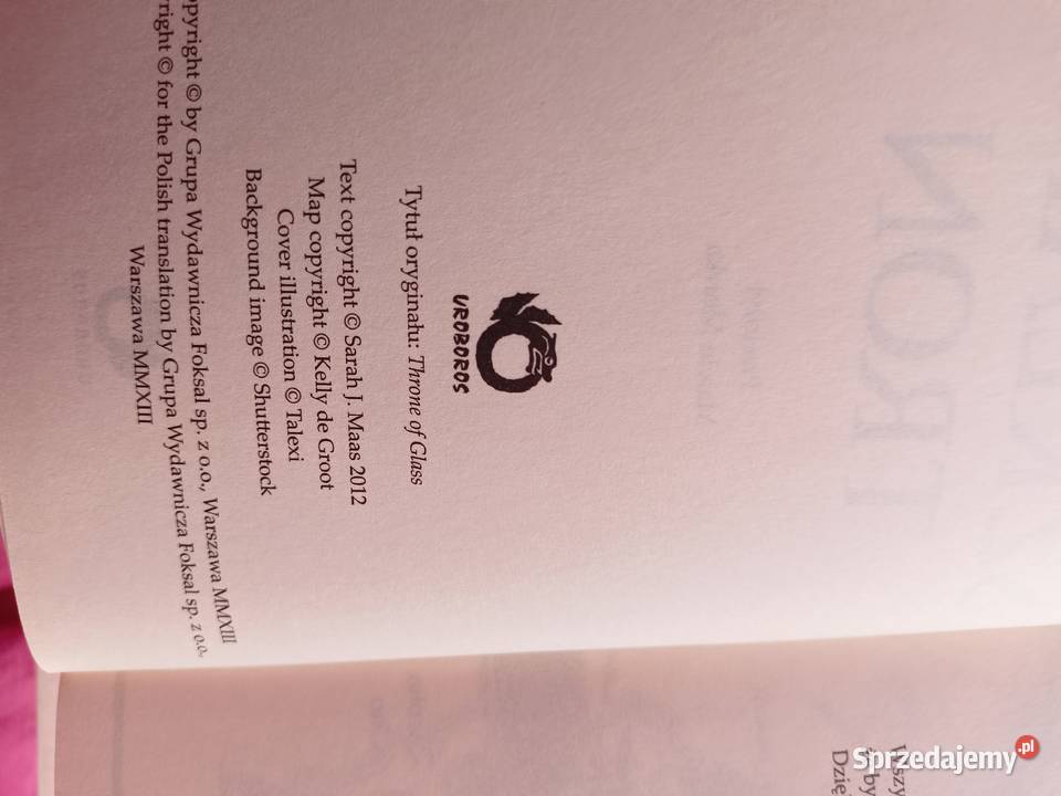 Szklany tron książki używane księgarnia Warszawa Proza i poezja