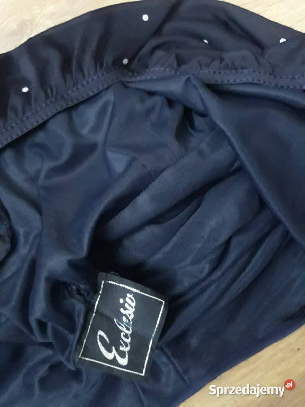 Granatowa sukienka z długim rękawem xlxxl śląskie