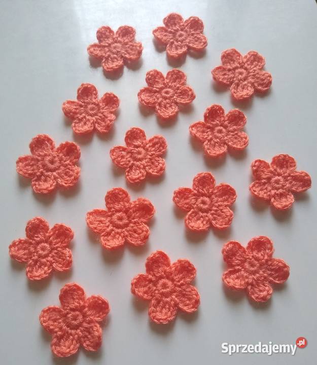 Aplikacje kwiaty kwiatki szydełkowe Handmade Gdańsk sprzedam