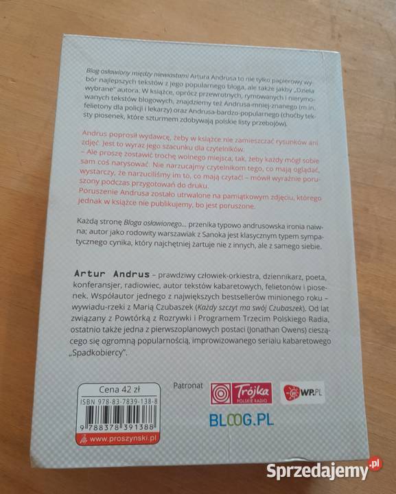 Książka Artura Andrusa Blog osławiony między Rok wydania 2012 śląskie Dąbrowa Górnicza