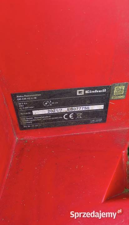 Kosiarka akumulatorowa do trawy Einhell GE 43 Li