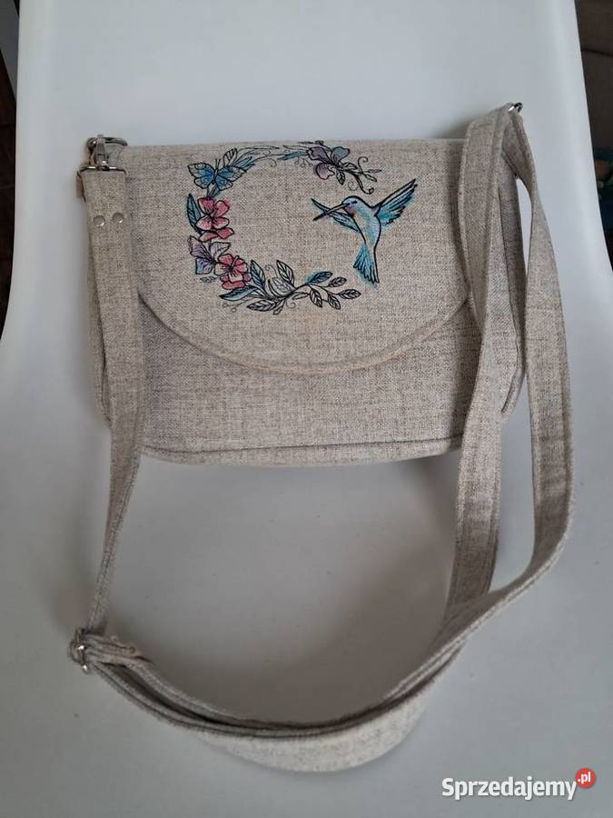 jedyna taka nowa beżowa torebka ręcznie robiona Sandomierz