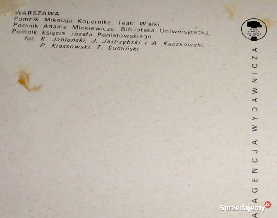 Warszawa na pocztówce z lat siedemdziesiątych